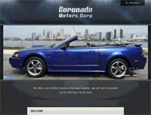 Tablet Screenshot of coronadomotorscorp.com